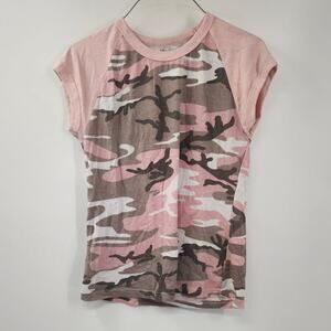 Rothco Kids Pink Camo T-Shirt Girls Size Small Short Sleeve Camouflage Tee